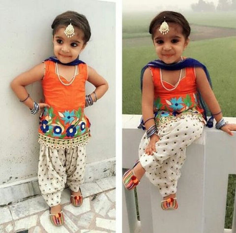 indo western dress for child girl