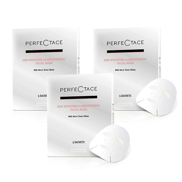 Perfectace Skin Whitening & Brightening Face Sheets 3 Packs (15 Masks)
