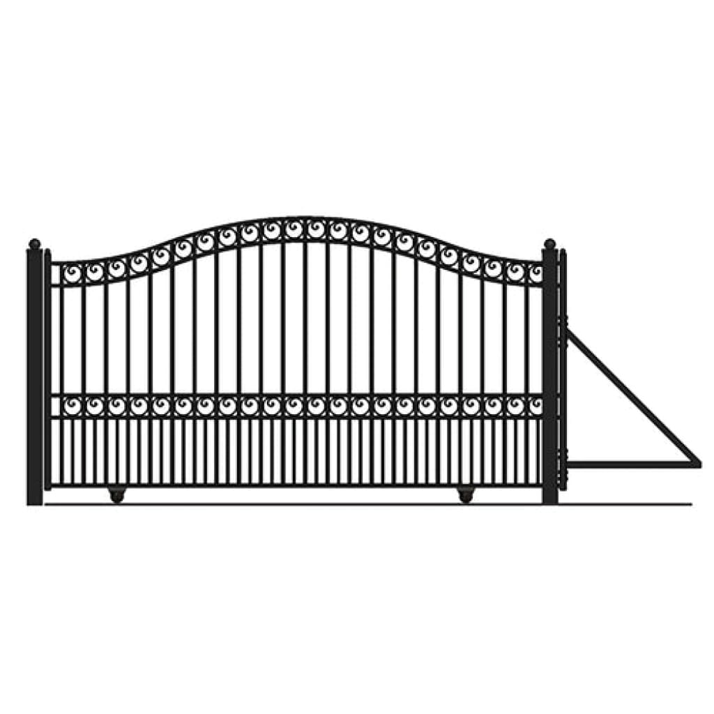 Aleko Steel Sliding Driveway Gate PARIS Style 18 x 6 ft DG18PARSSL-AP