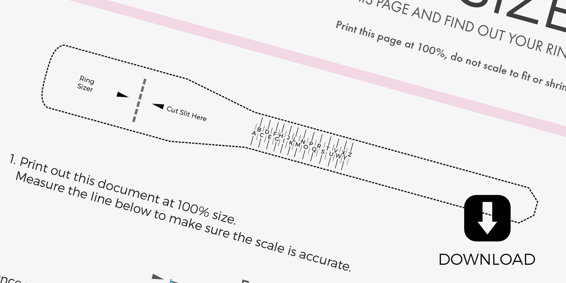 Printable Ring Sizer Ring Size Finder Ring Size Measuring Tool