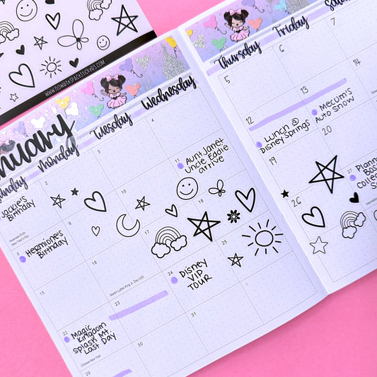 Journaling PAPER Stickers - Rob's DOODLES Mini Sheet – NoWhiteSpaceStickers