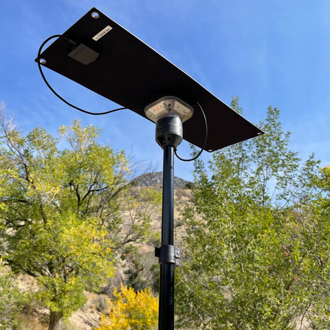 20 watt solar panel integrates with the LightRanger