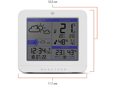 Station météo Hama Thermomètre intérieur/extérieur, 18 cm