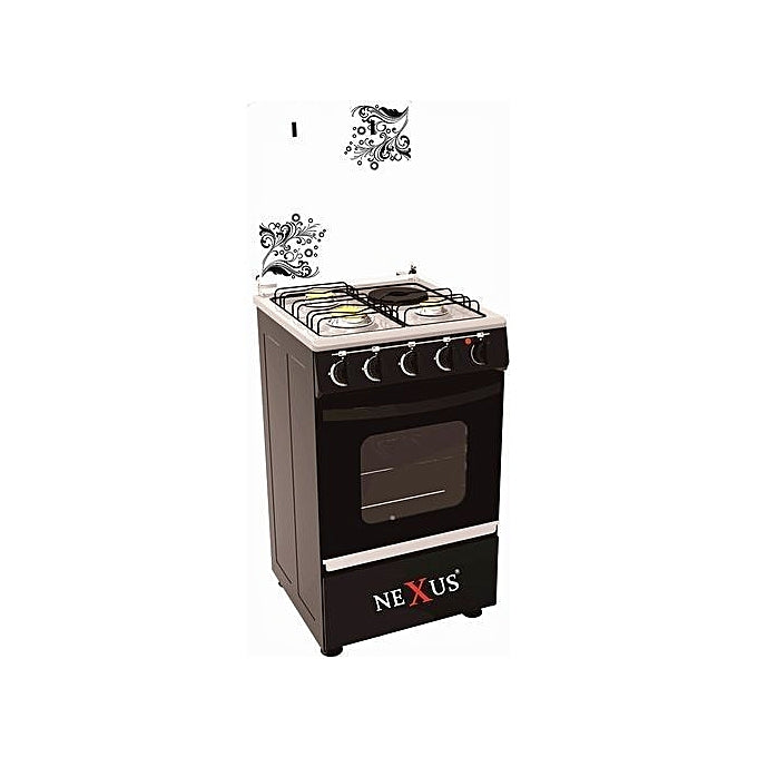 Nexus Gas Cooker Gccr Nx 5055B (3 + 1) Black