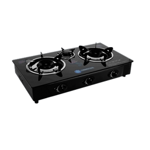 Haier Thermocool 3Hob Table Top Glass Gas Burner | TGC-3GB GLASS DELUX