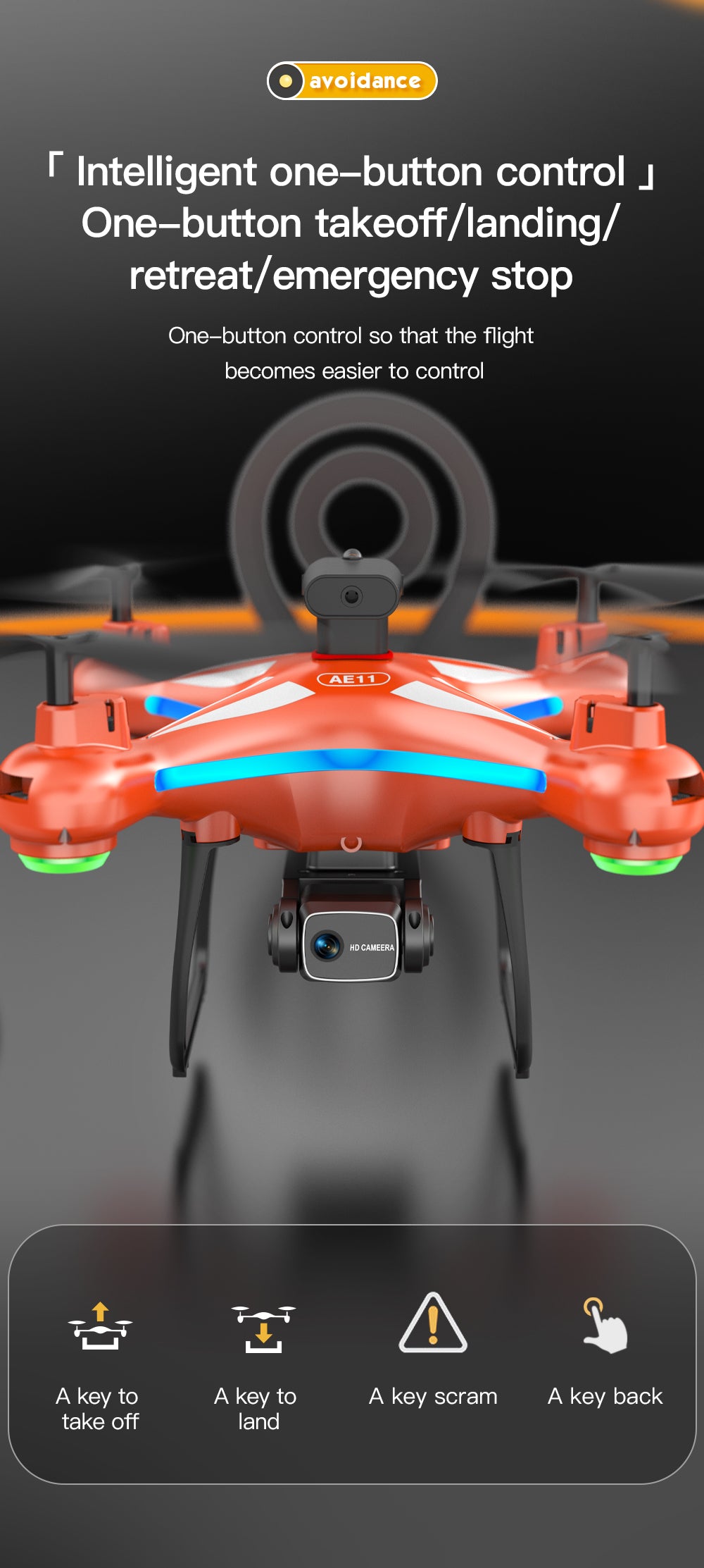 AE11 Optical Flow Light ESC Camera Drone