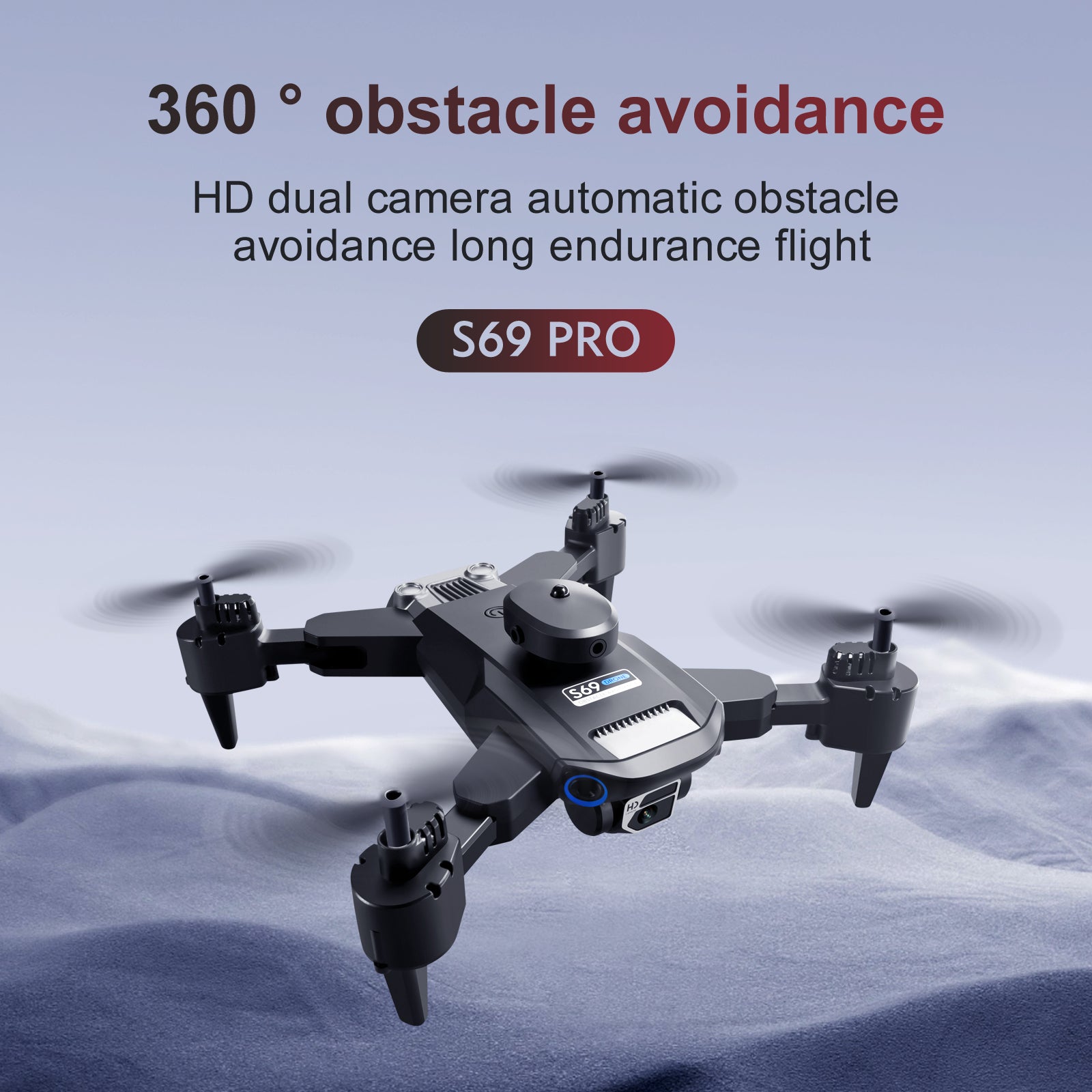 S69 Drone With 4K HD Camera Three Sided Obstacle Avoidance Pro Dron Rc Helicopter Foldable Quadcopter
