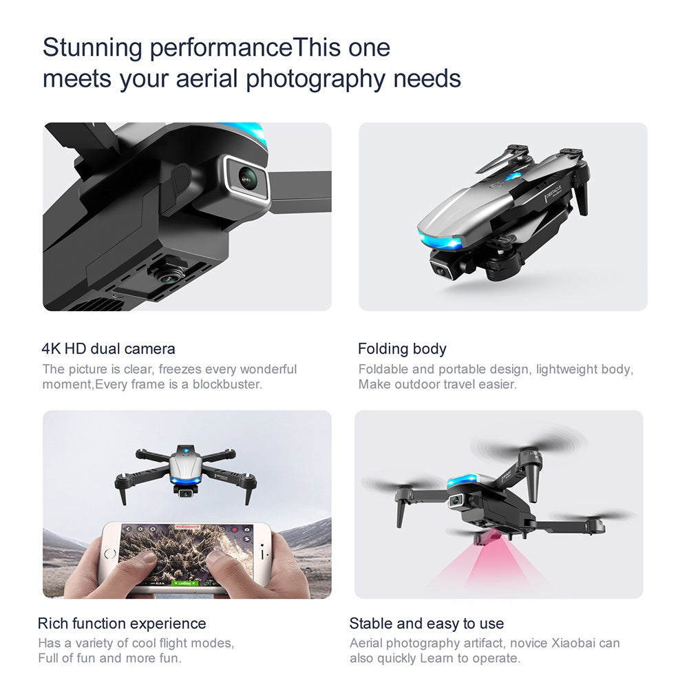 S85 Rc Mini Drone 4k professional high-definition dual camera FPV UAV with infrared obstacle avoidance helicopter