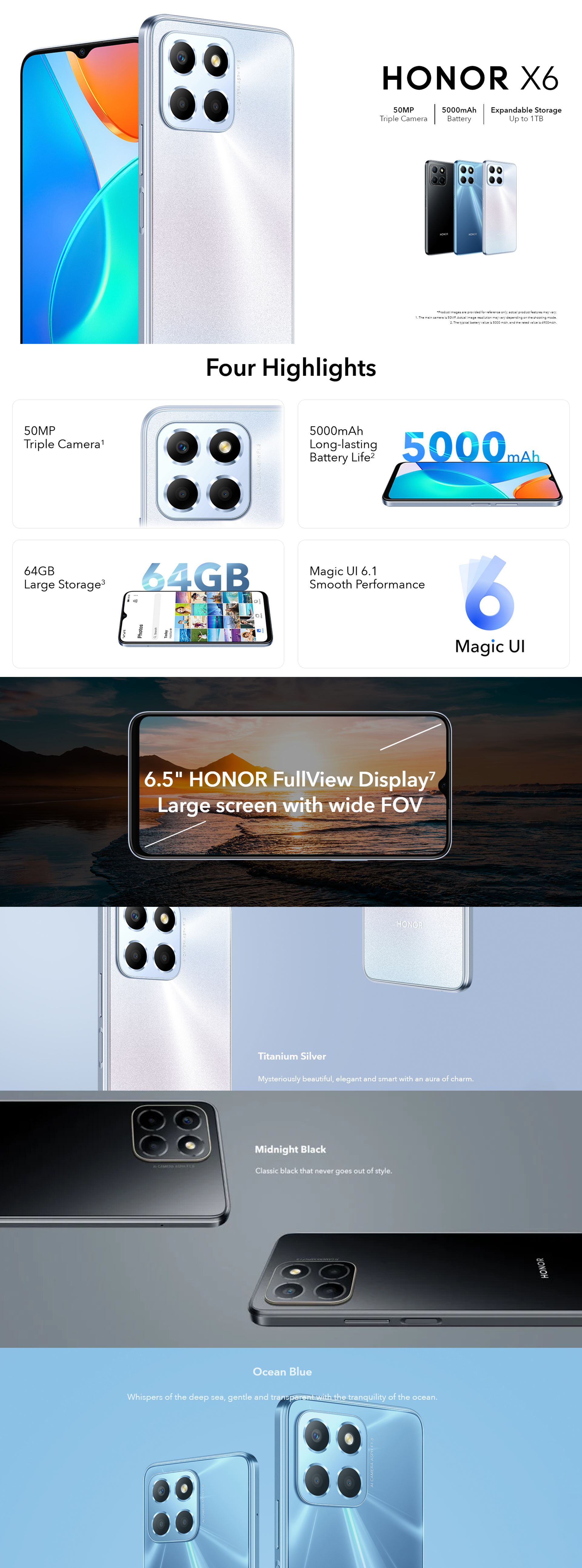 Honor X6 4/64GB Ocean Blue Libre
