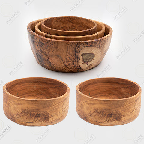 Set of Bowls  Olive Wood Nesting Bowls at BeldiNest