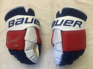 Alexis Lafreniere New York Rangers Autographed Bauer Vapor 2x Pro Gloves