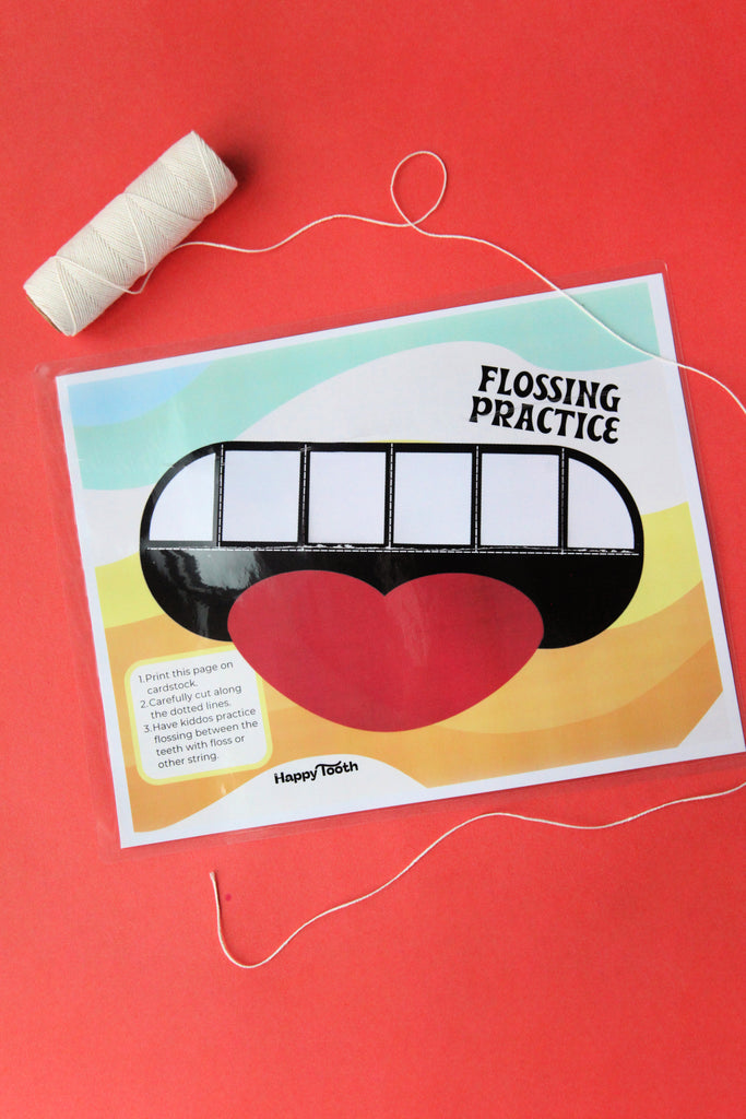 Flossing practice printable activity