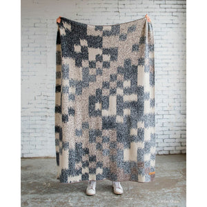 Knit Throw Blanket | Check It Out | Merino Wool & Egyptian Cotton