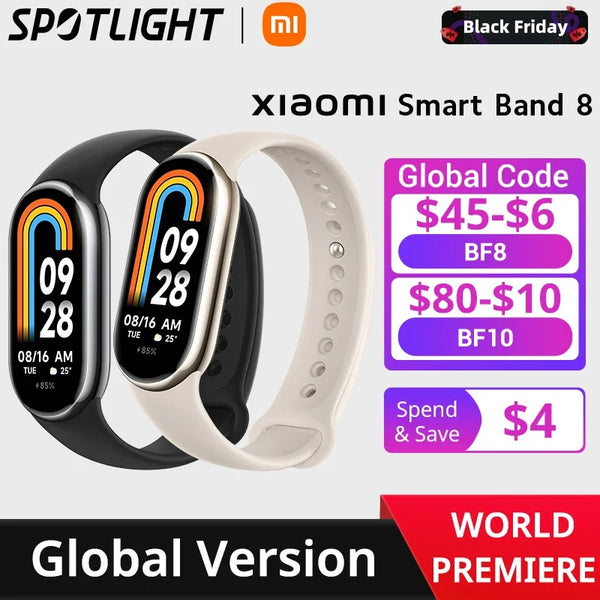 Xiaomi Mi Band 8 Smart Bracelet 7 Color AMOLED Screen Miband 8 Blood O –  AOOKMIYA
