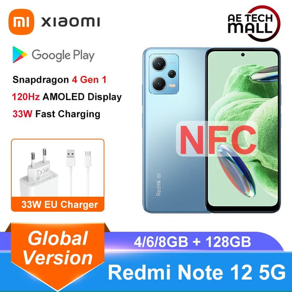SMARTPHONE XIAOMI REDMI NOTE 12 PRO 5G 6,67'' FHD+ 120HZ 8GB/256GB NFC  DUALSIM BLACK