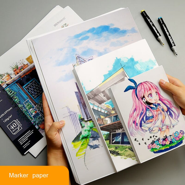 TOUCHNEW 30 Sheets 150gms A5 Marker pad Sketchbook Drawing Notebook W –  AOOKMIYA