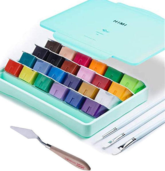 AOOK MIYA HIMI 62p Professional Gouache Paint Set, 56 Colors X 30ml Gouache  Paint Unique Jelly Cup Design Portable, Professional Painting Set.