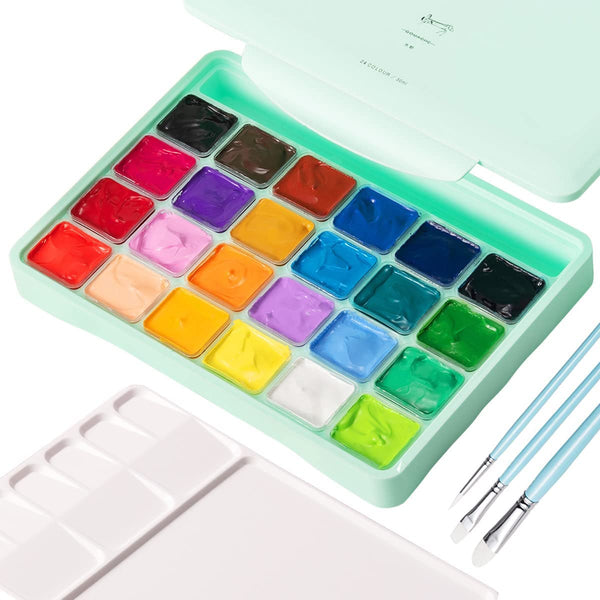 Miya Gouache Paint Set, 56 Colors x 30ml Unique Jelly Cup Design in a –  AOOKMIYA