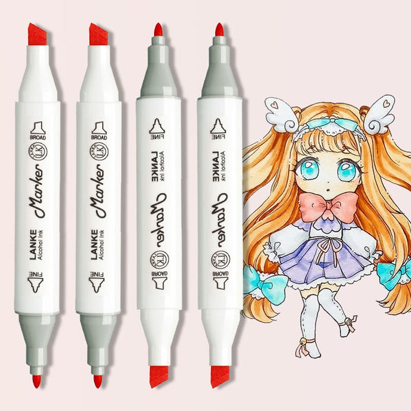 CHENYU 30/40/60/80Pcs Alcohol markers Manga Drawing Markers Pen
