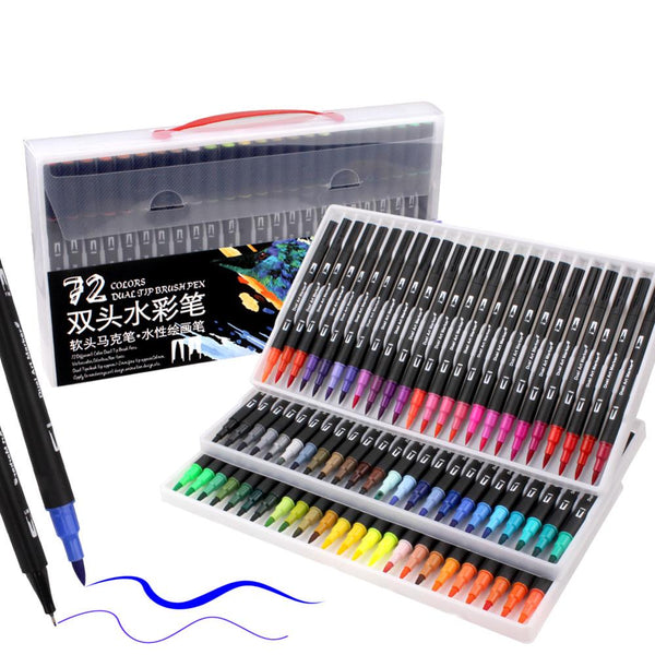 Dual Tip Brush Pens 100 Colours Fineliner Felt Tip Pens Colouring Pens –  AOOKMIYA