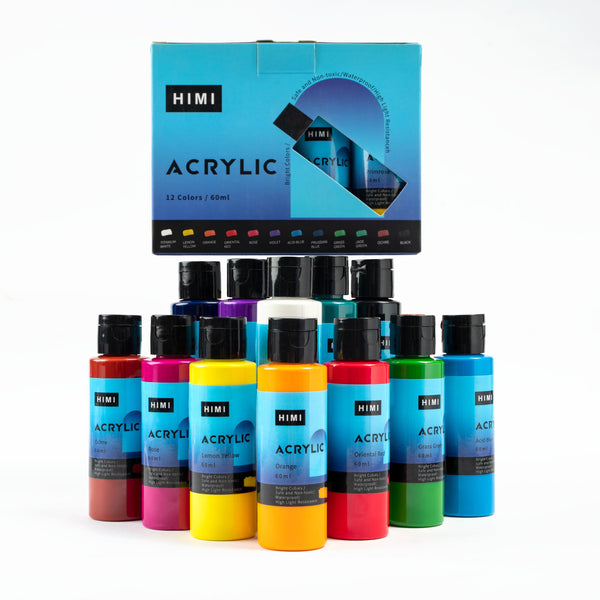 Himi Wholesale 75ml 6colors Non-toxic Acrylic Paints Set Tube