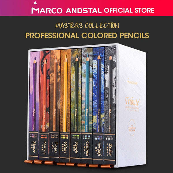 Marco Tribute Masters Collection Professional Watercolor Pencils, Set of  100 Colors, Water-soluble Colored Pencils for Artists - AliExpress