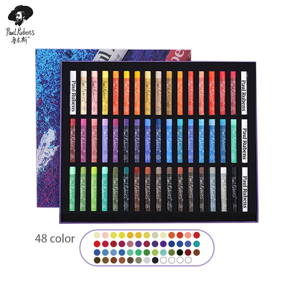  Paul Rubens Professional Soft Pastels, 36 Colors Chalk Pastels,  Non Toxic Handmade Soft Chalk Pastels Set for Painting, Drawing, Blending,  Crafting, Ideal Art Supplies for Artists, Beginners : Arts, Crafts
