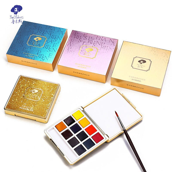 Paul Rubens Watercolor Paint Set Artist Grade 24 Color Portable Metal Box  Watercolor Brush for Artist Beginners Drawing Acuarela