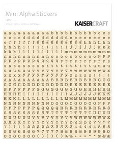 KaiserCraft - Mini Alpha Stickers - Latte