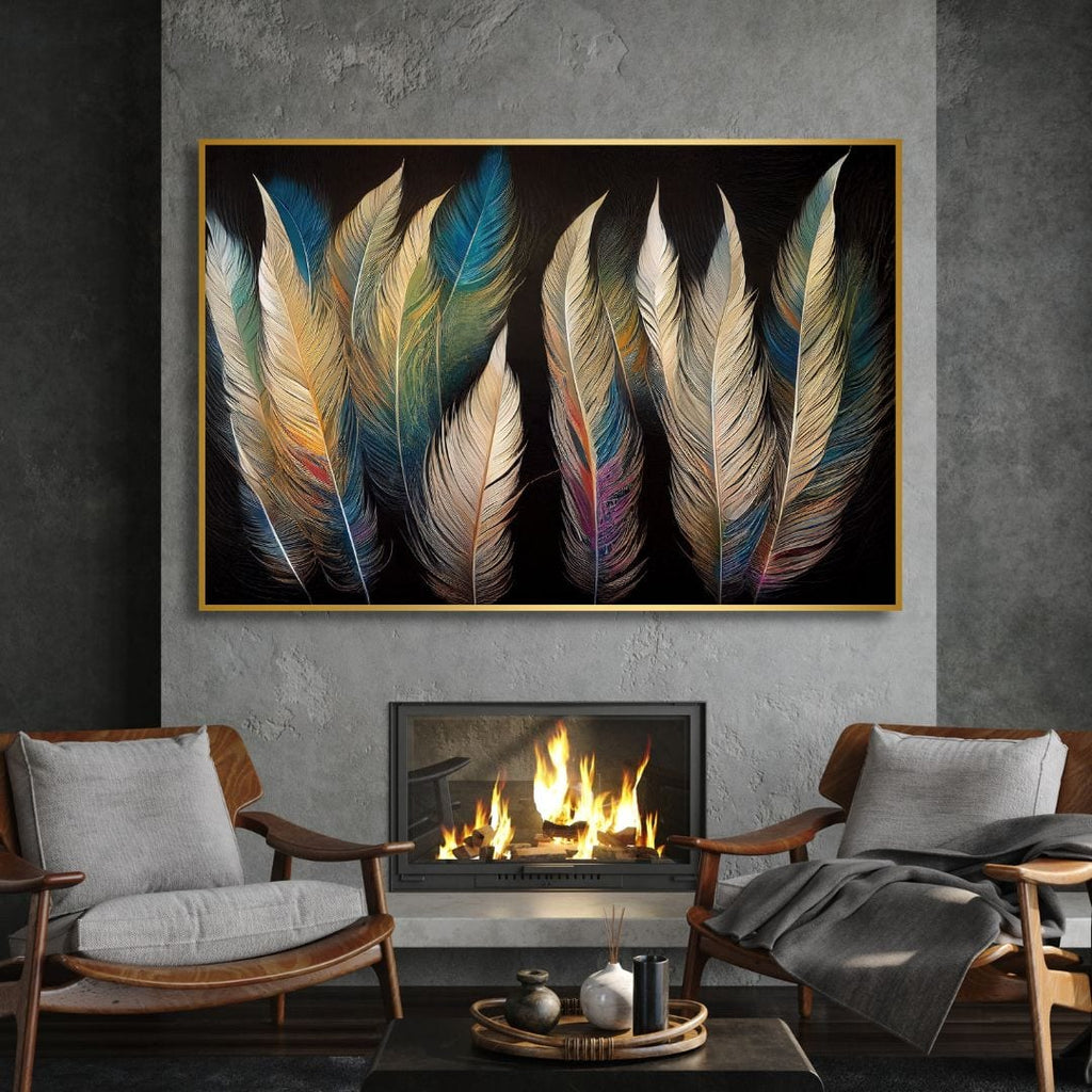 Colorful Feathers Abstract Art - Gamma Made