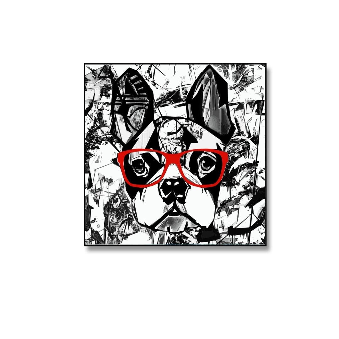 French Bulldog Wearing Glasses Wall Art - Gamma Made