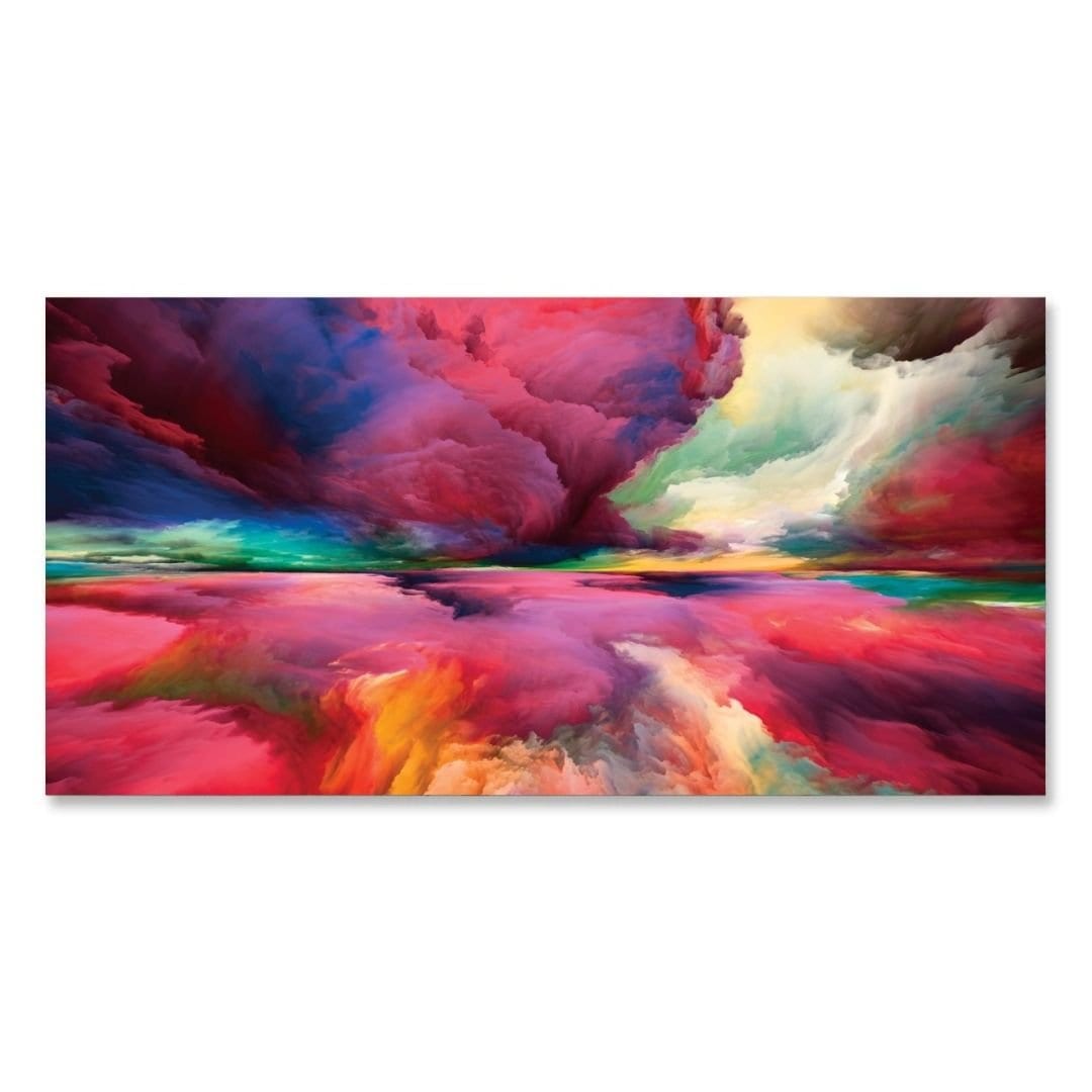 Red Clouds Abstract Wall Art - Gamma Made