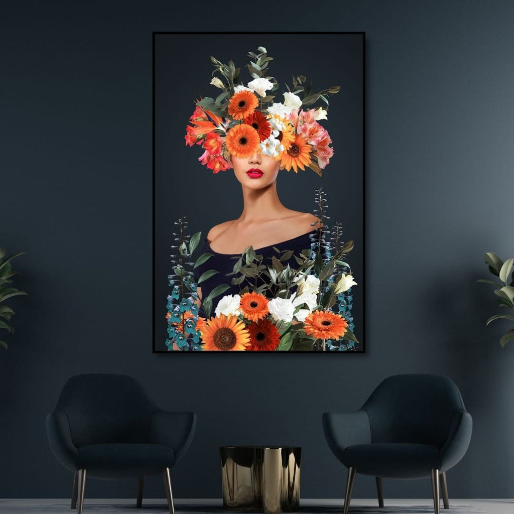 Adviseur Nauwgezet Assimilatie Woman Portrait With Flower Canvas Art – Gamma Made