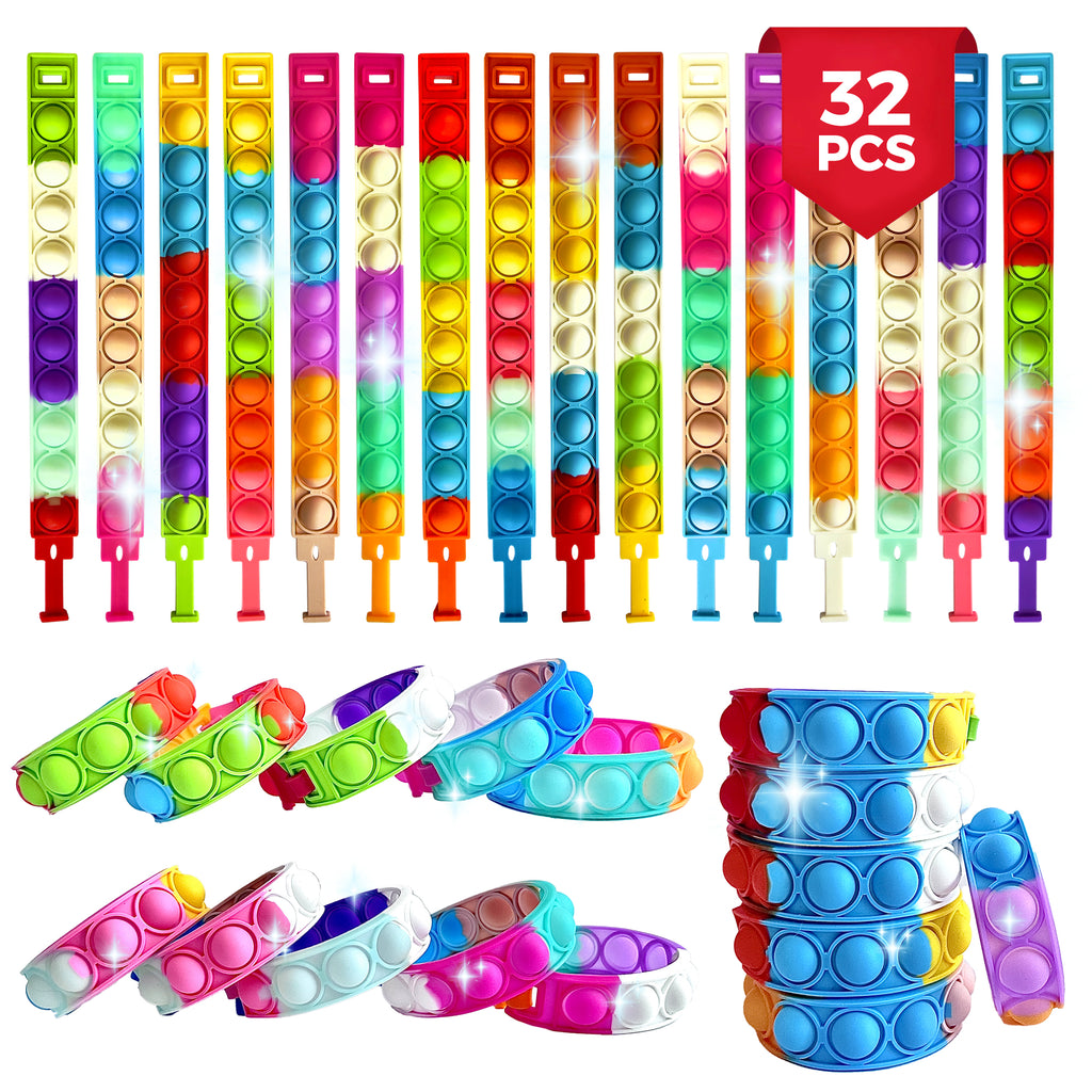 (62 Pcs) 2023 Upgraded Fidget Toys Party Favors Gifts for Kids Adults Autism Stress Relief Stocking Stuffers Sensory Pop It Autistic Pack Bulk Set