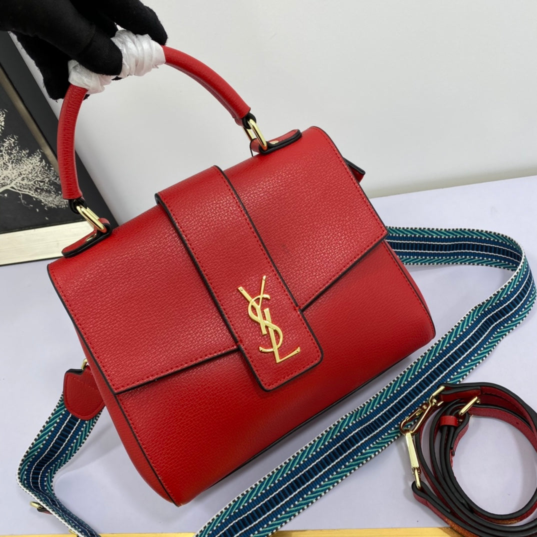 YSL Women's Leather Tote Crossbody Satchel Shoulder Bag Handbag 062838