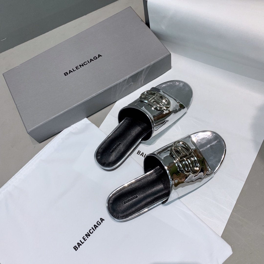 Balenciaga Popular Summer Women's Flats Men Slipper Sandals Shoes