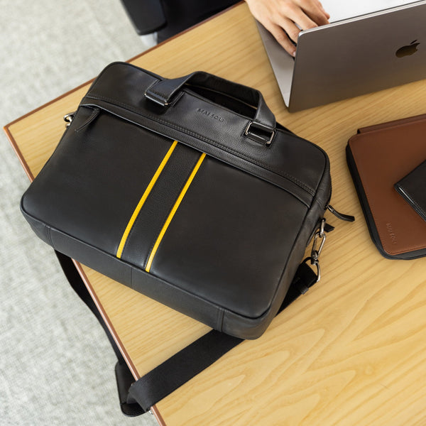 Chester Double Zip Laptop Bag - Black – Mai Soli