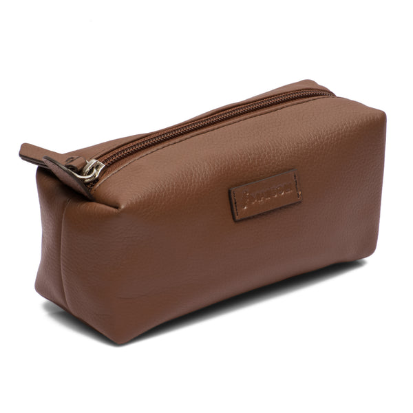 Buy Otto Angelino Genuine Leather Makeup Bag Cosmetic Pouch Travel  Organizer Toiletry Clutch, Light Brown Online at Low Prices in India -  Amazon.in