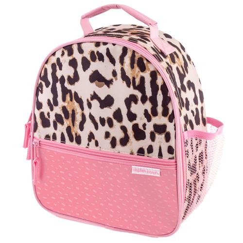 Preppy Aesthetic Pink Leopard Print Smile Insulated Lunch Bag