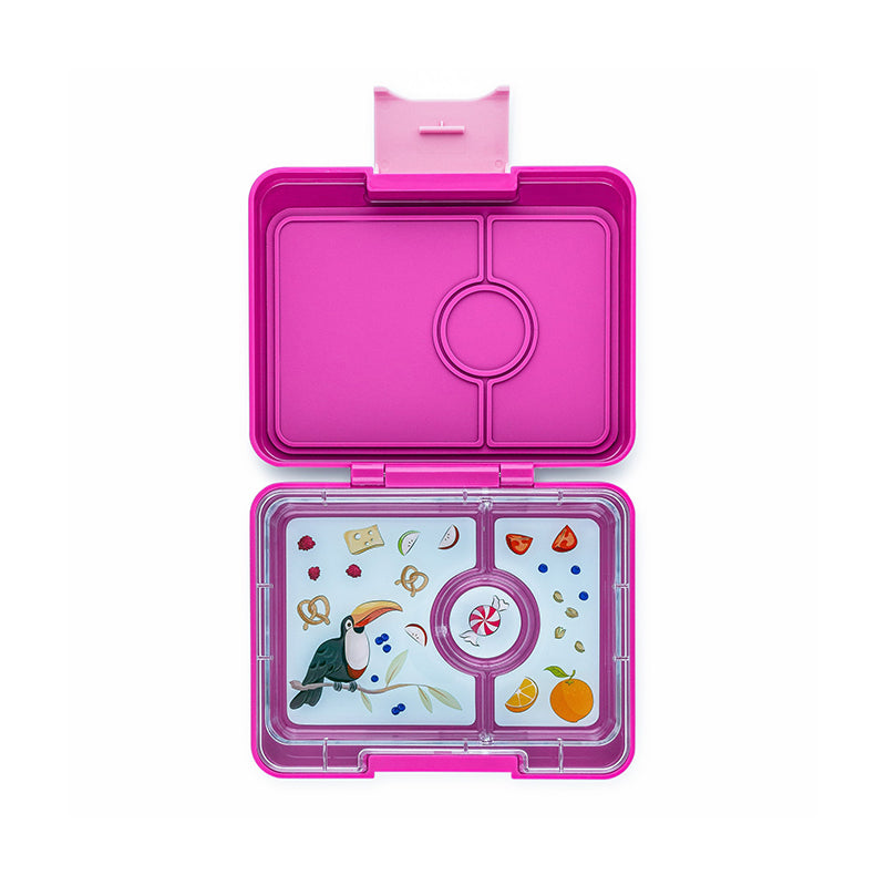 Yumbox Tapas with Botanical Tray Amalfi Pink 4-Compartment Lunch