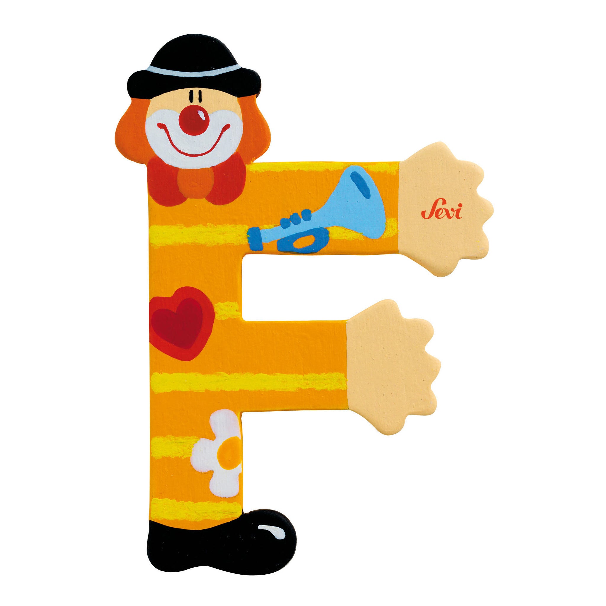 Sevi Letter "F": Clown  www.CuteKidStuff.com