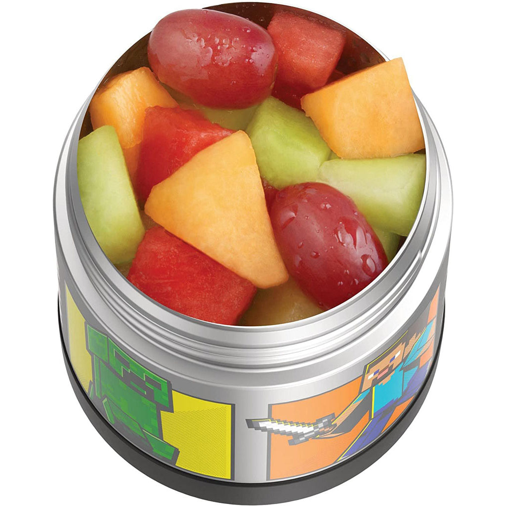 Thermos 10oz Funtainer Food Jar With Spoon Minecraft Characters Cutekidstuff Com