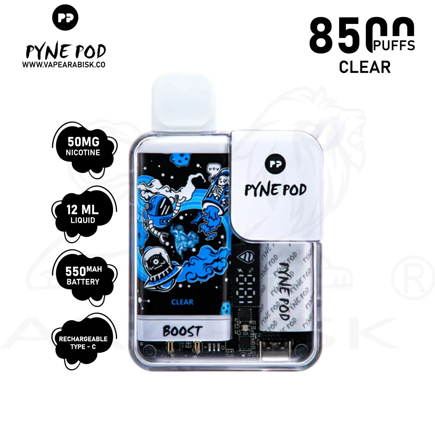 Pyne Pod Boost Disposable Vape - Blueberry Cotton Candy – Smoking