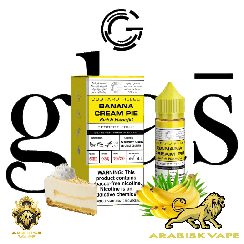 GlasVapor BSX Series - Banana Cream Pie 3mg 60ml Glas