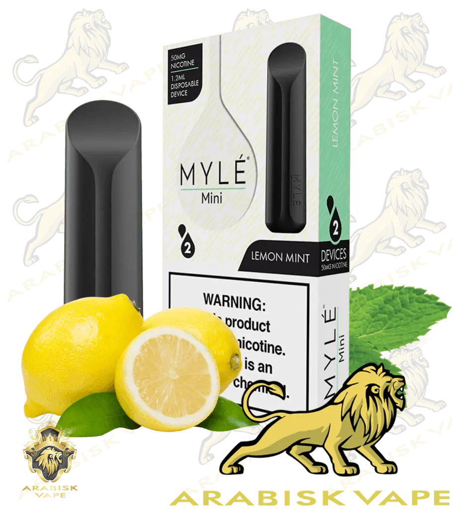 MYLE Mini Disposable Device - Lemon Mint 320 puffs/pod 50mg MYLE