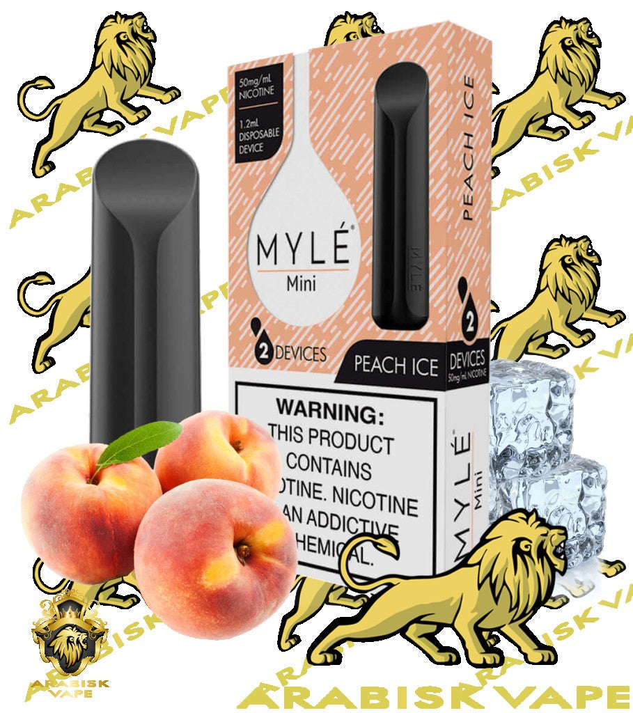 MYLE Mini Disposable Device - Peach Ice 320 puffs/pod 50mg MYLE