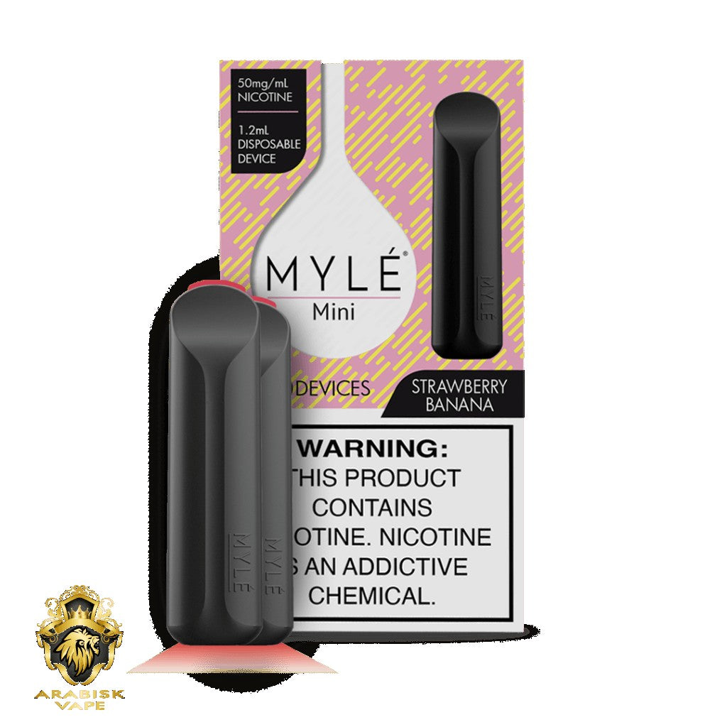 MYLE Mini Disposable Device - Strawberry Banana 320 puffs/pod 50mg MYLE