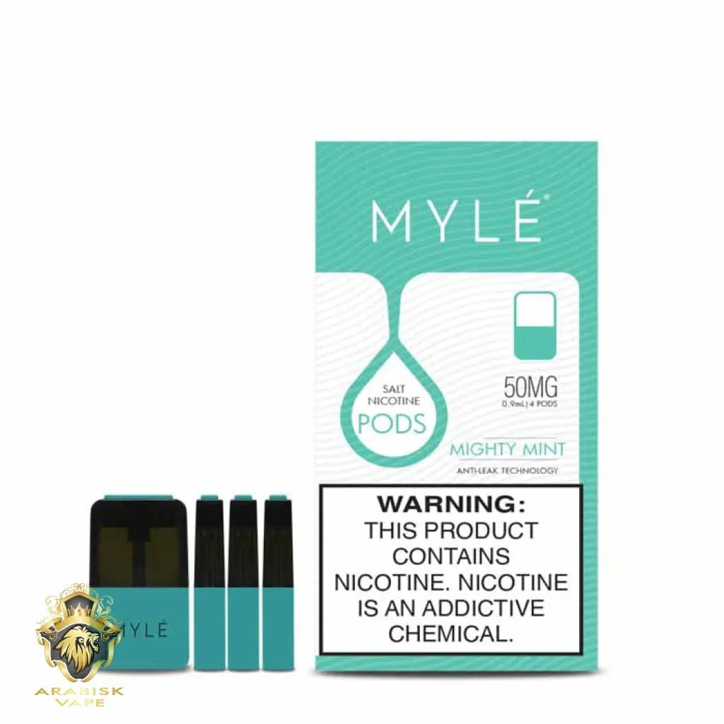 MYLE V4 Disposable Pods - Mighty Mint 0.9ml 50mg 240 puffs/pod (approx.) MYLE
