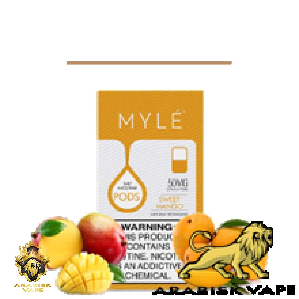 MYLE V4 Disposable Pods - Sweet Mango 0.9ml 50mg 240 puffs/pod (approx.) MYLE