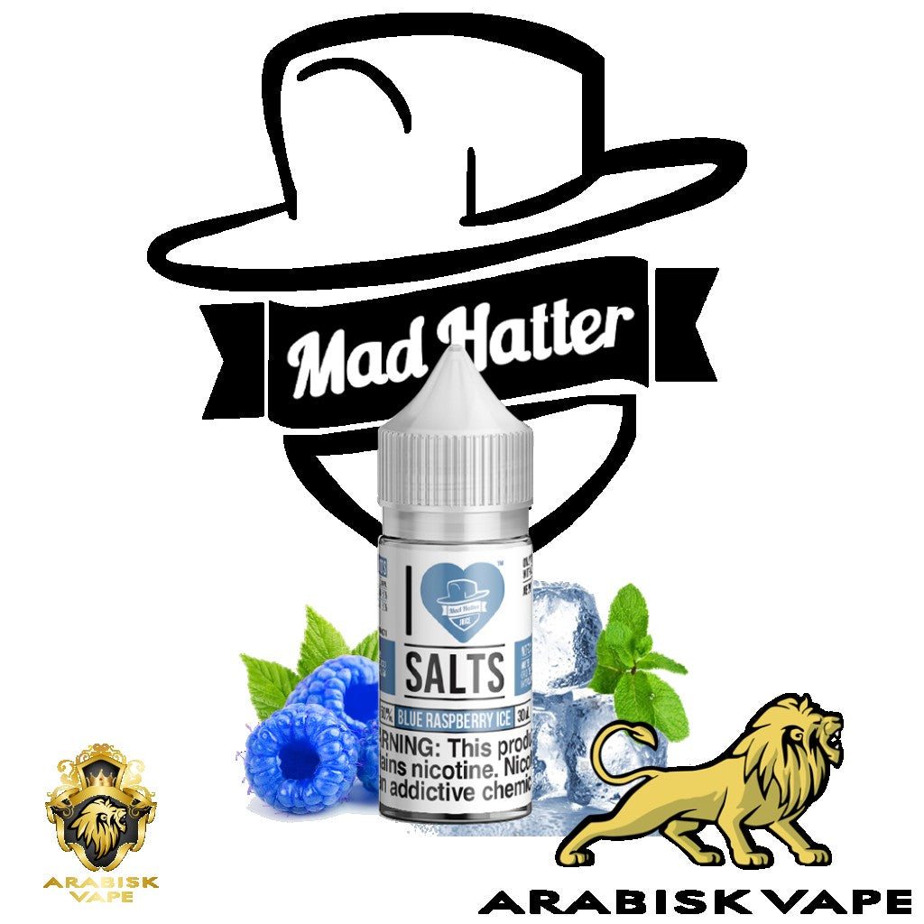 Mad Hatter Series I ❤ Salts - Blue Raspberry Ice 25mg 30ml Mad Hatter Juice
